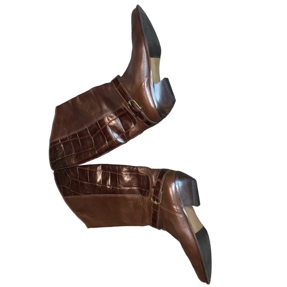 Bandolino Made In Italy Brown Upper Leather Boots, Size 8M - Picture 13 of 16